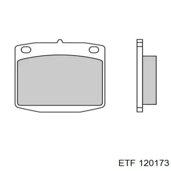 Передние тормозные колодки 120173 ETF