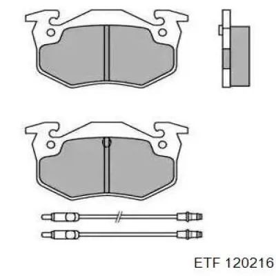 Передние тормозные колодки 120216 ETF