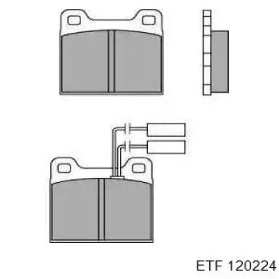 12-0224 ETF колодки тормозные передние дисковые