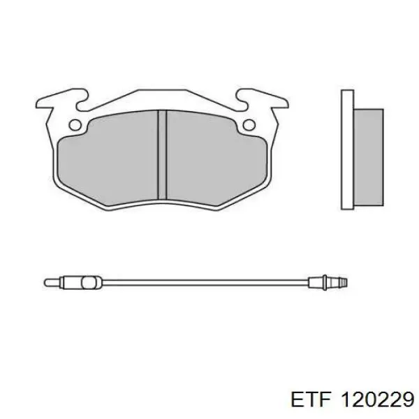 Передние тормозные колодки 120229 ETF