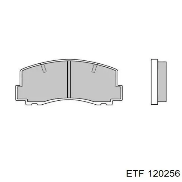 Передние тормозные колодки 120256 ETF