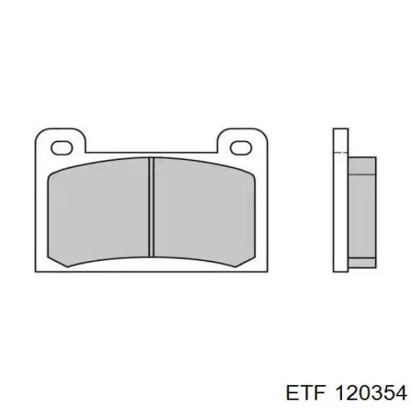 Передние тормозные колодки 120354 ETF