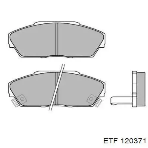 Передние тормозные колодки 120371 ETF