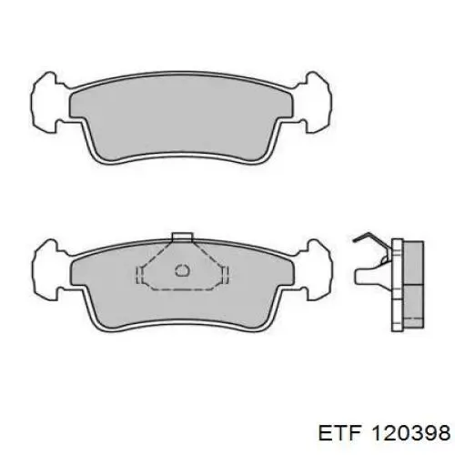 Передние тормозные колодки 120398 ETF