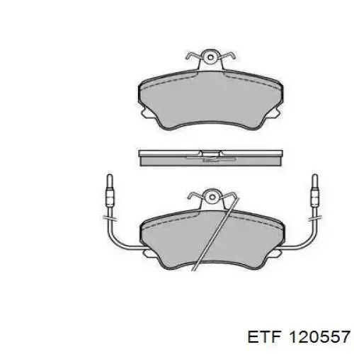 Передние тормозные колодки 120557 ETF