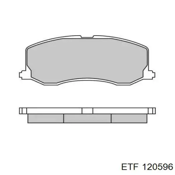 Передние тормозные колодки 120596 ETF