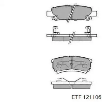 121106 ETF колодки тормозные задние дисковые