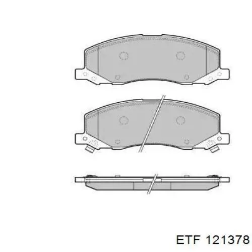 Передние тормозные колодки 121378 ETF