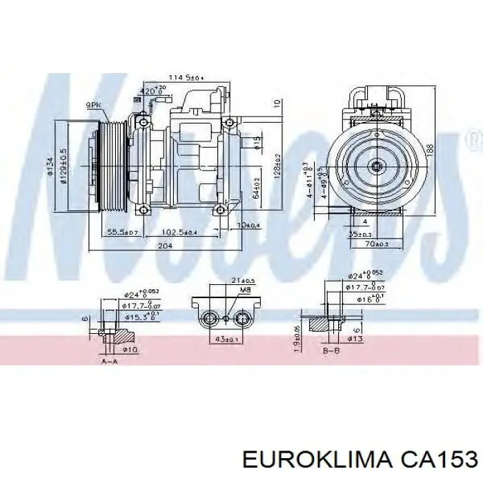 Масляный фильтр CA153 Euroklima