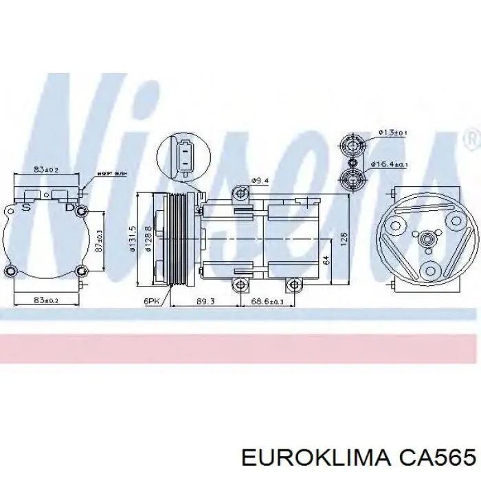 CA565 REMA-PARTS Шкив компрессора кондиционера