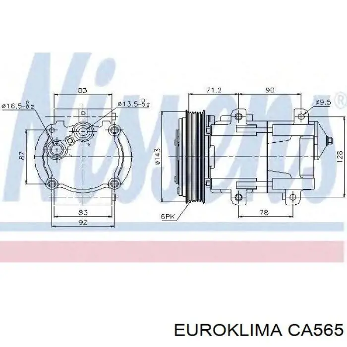 Шкив компрессора кондиционера REMA-PARTS CA565 цена, от 54.99 USD