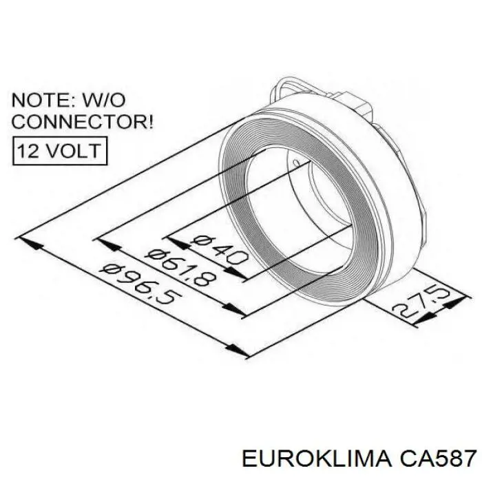 Купить CA587 Euroklima Шкив компрессора кондиционера