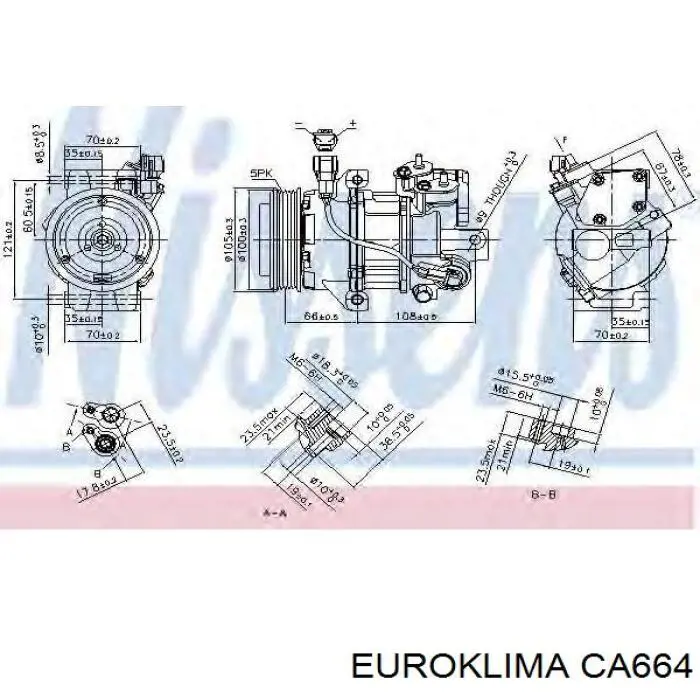 Магнитная катушка компрессора кондиционера Euroklima CA664 цена, от 62.08 USD