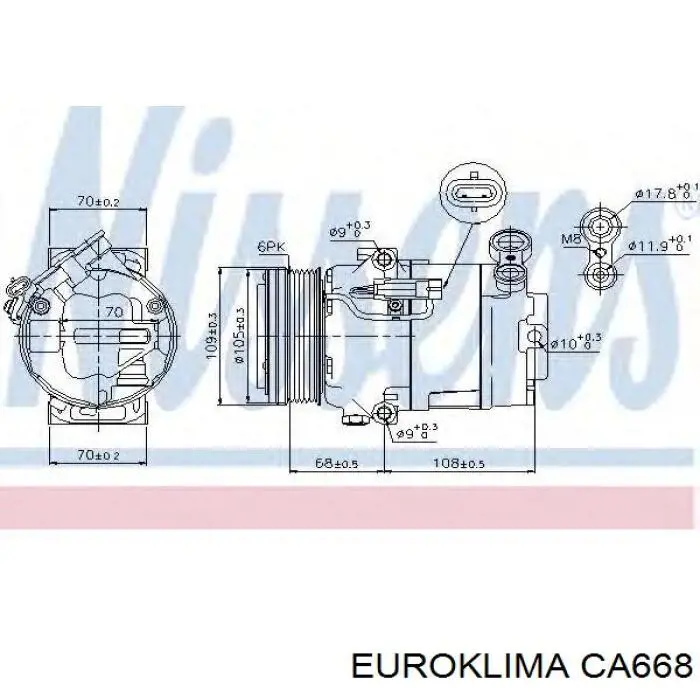 Купить CA668 Euroklima Муфта компрессора кондиционера