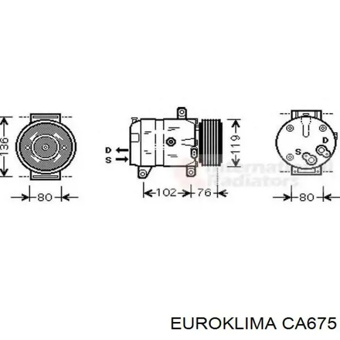 Шкив компрессора кондиционера REMA-PARTS CA675