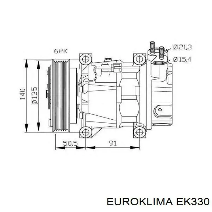 Диск муфты компрессора кондиционера EK330 Euroklima