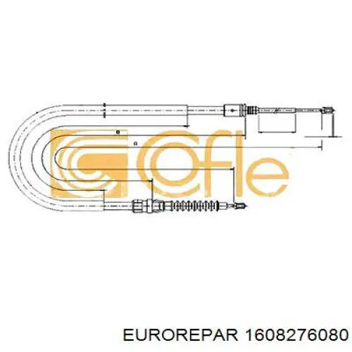 Задний трос ручника 1608276080 Eurorepar