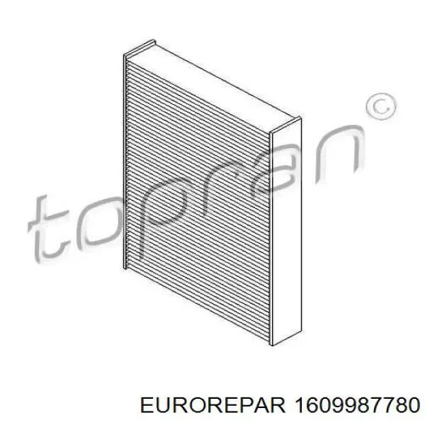 Купить 1609987780 Eurorepar Фильтр салона угольный