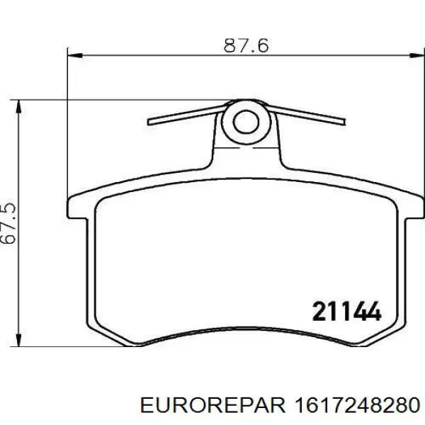 Колодки дисковые  Eurorepar 1617248280 цена, от 13.80 USD
