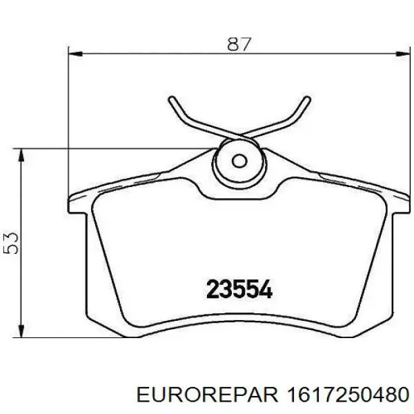 Колодки дисковые  Eurorepar 1617250480 цена, от 20.46 USD