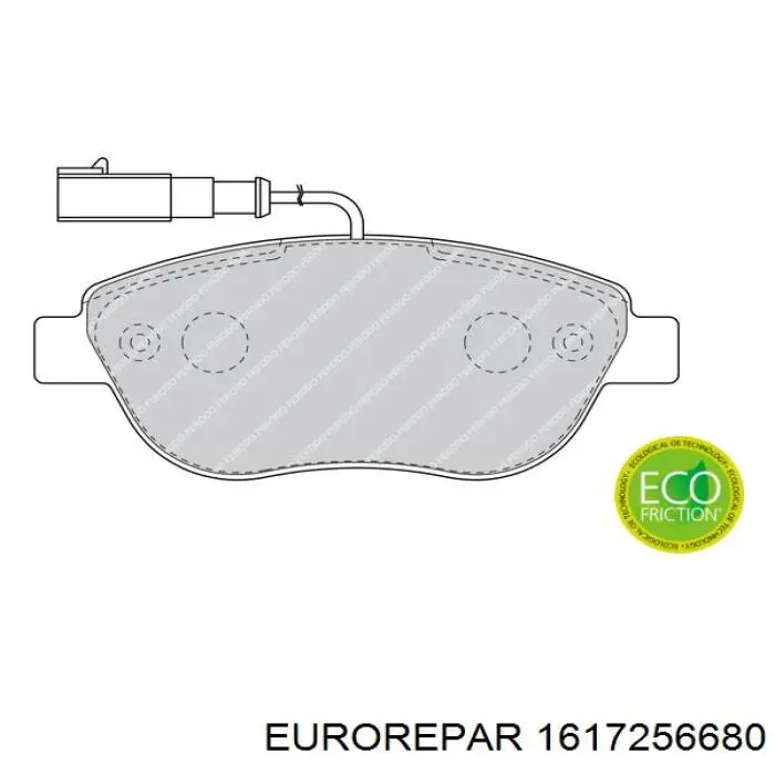 Купить 1617256680 Eurorepar Колодки тормозные