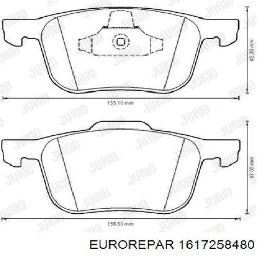 Купить 1617258480 Eurorepar Колодки тормозные