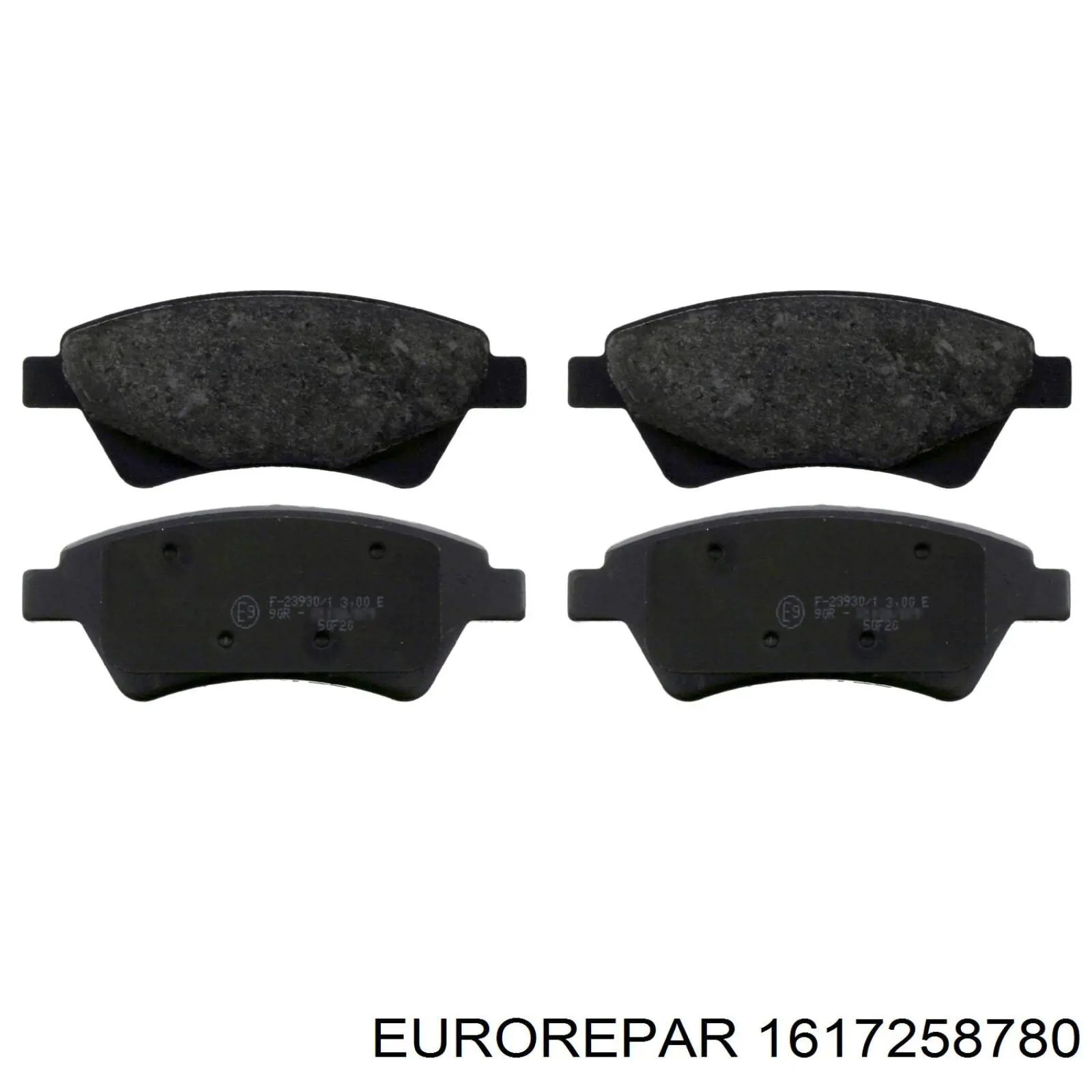 1617258780 Eurorepar колодки тормозные передние дисковые