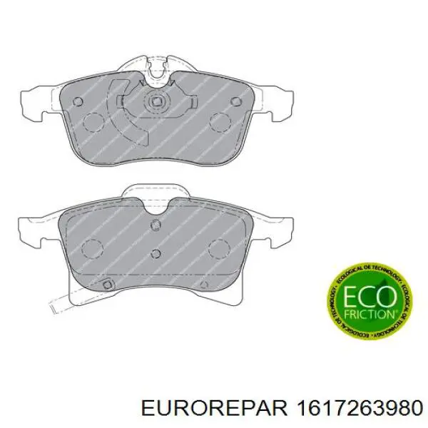 Купить 1617263980 Eurorepar Колодки тормозные