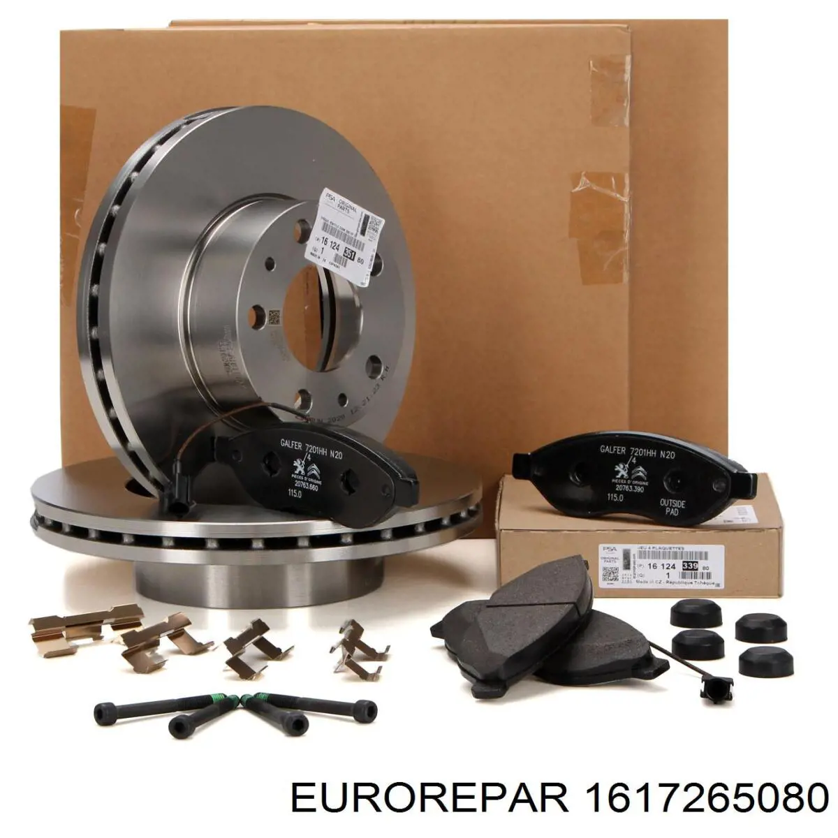 Купить 1617265080 Eurorepar Колодки тормозные задние, дисковые