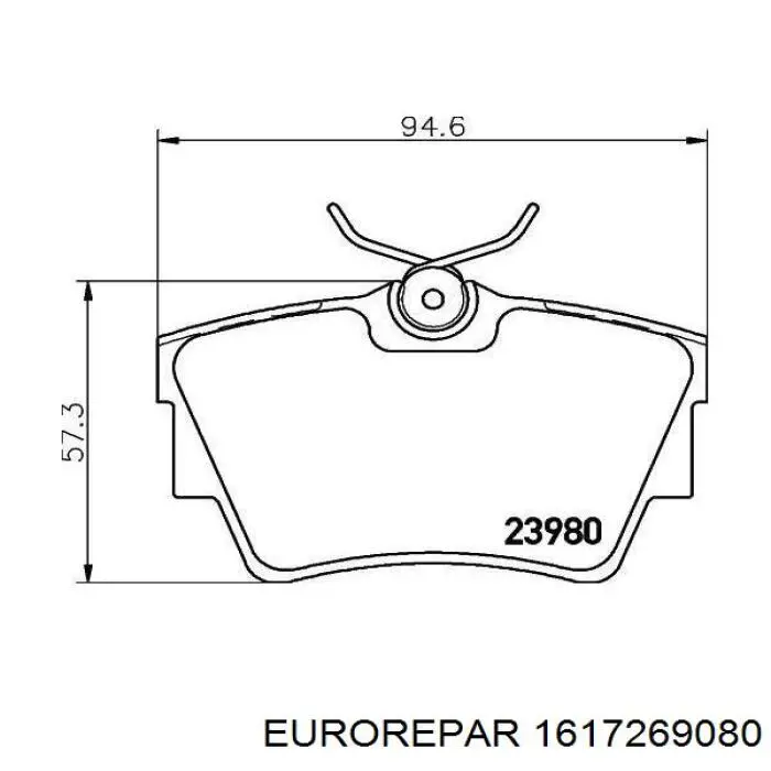 1617269080 Eurorepar Колодки тормозные дисковые комплект