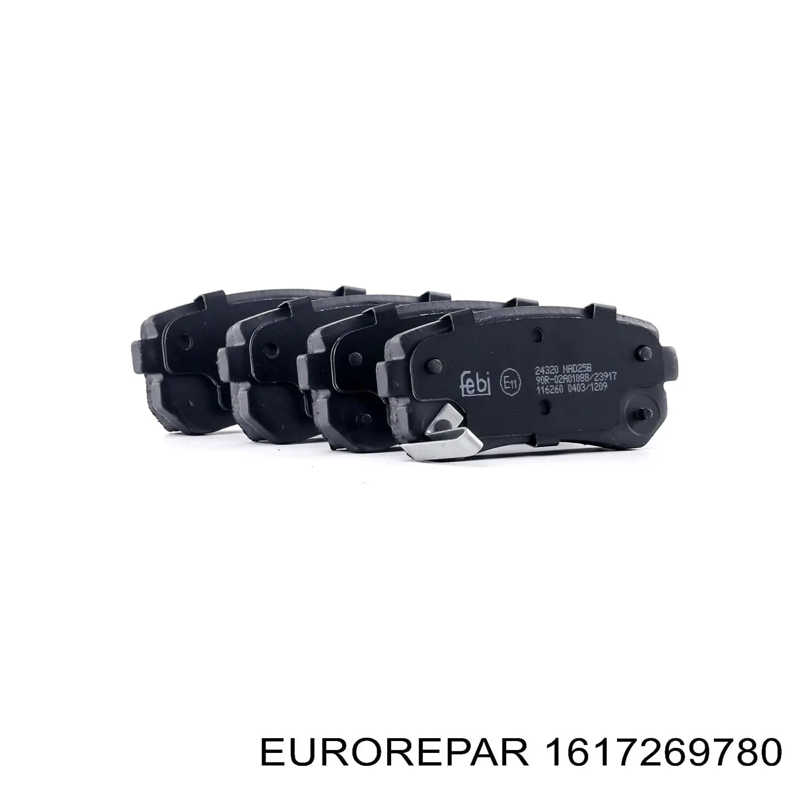 Задние тормозные колодки 1617269780 Eurorepar