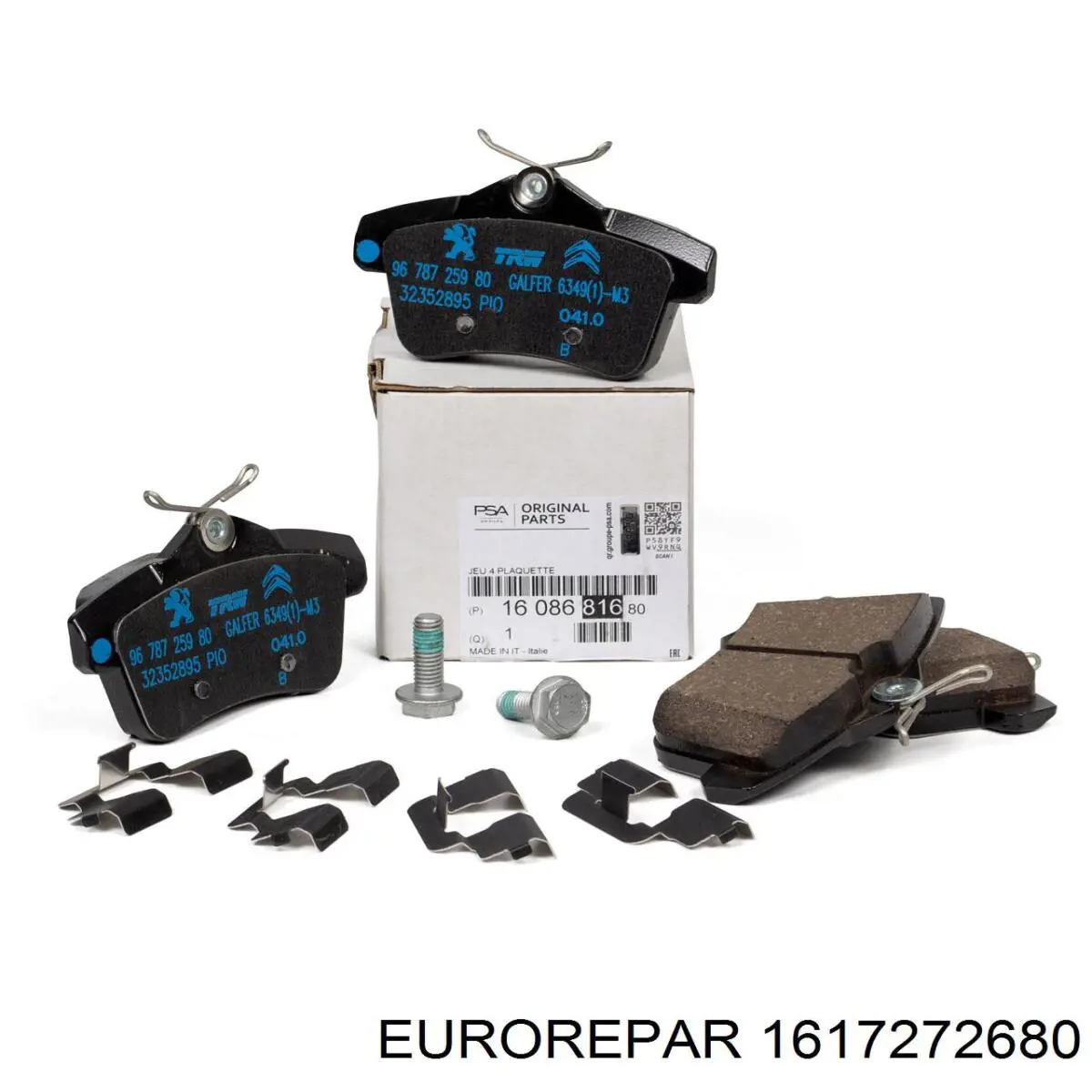 Купить 1617272680 Eurorepar Колодки тормозные задние, дисковые