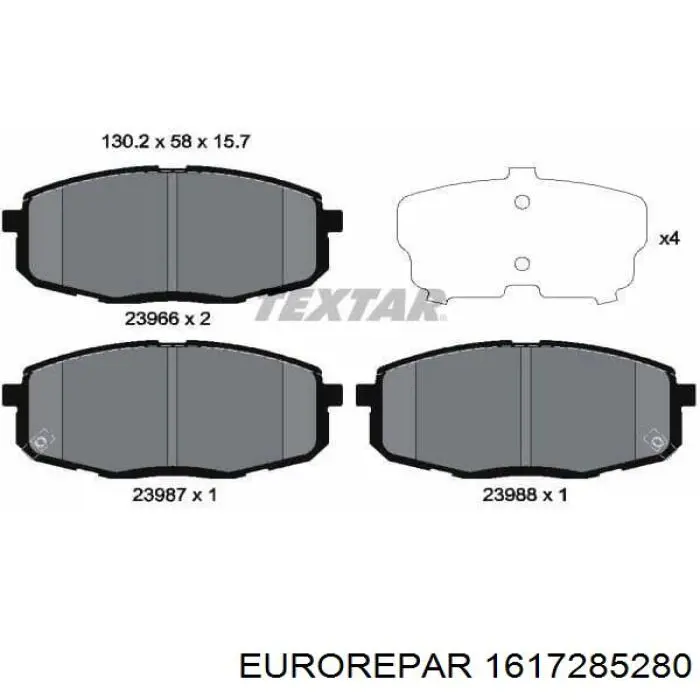 Колодки Eurorepar 1617285280 цена, от 17.78 USD