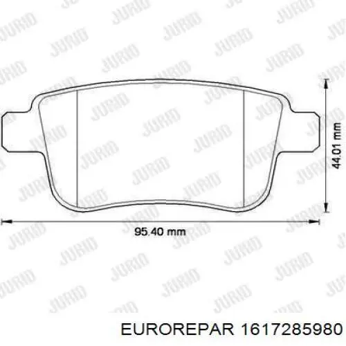Колодки дисковые  Eurorepar 1617285980 цена, от 14.17 USD