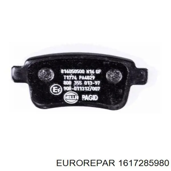 Купить 1617285980 Eurorepar Колодки тормозные задние, дисковые