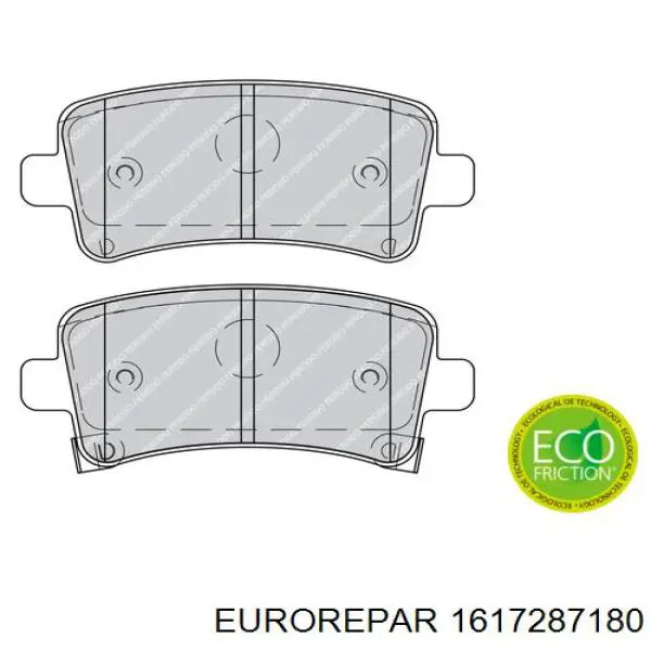 Колодки дисковые  Eurorepar 1617287180 цена, от 26.53 USD