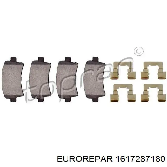 Купить 1617287180 Eurorepar Колодки тормозные задние, дисковые