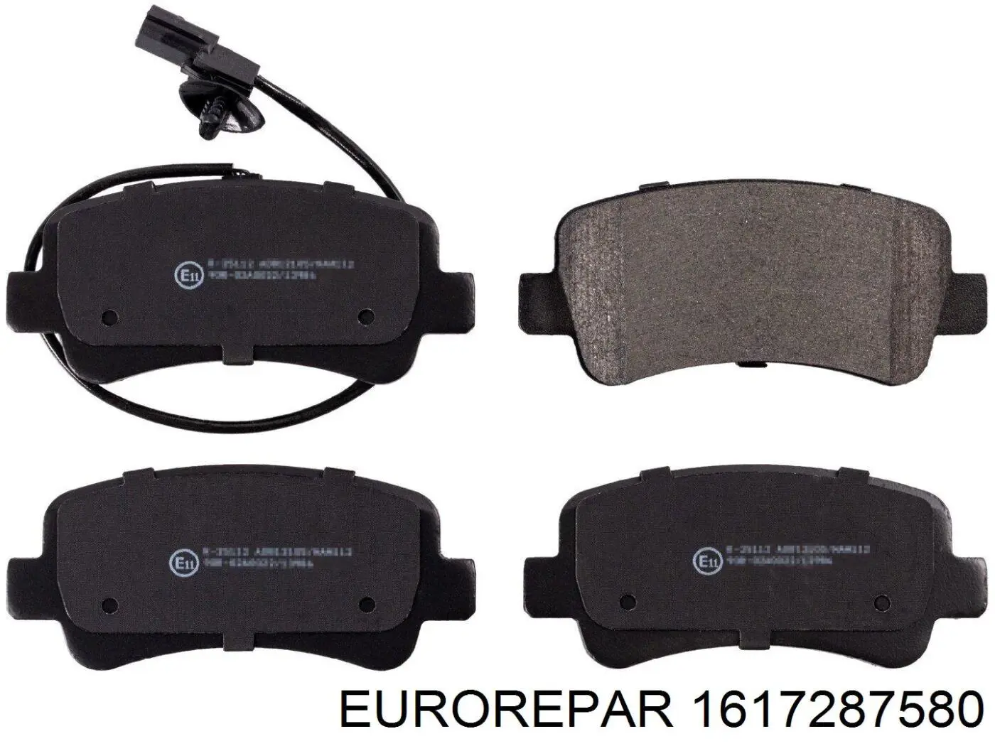 Купить 1617287580 Eurorepar Колодки тормозные задние, дисковые