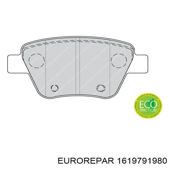 Задние тормозные колодки 1619791980 Eurorepar