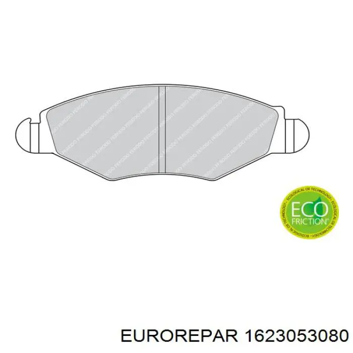 Передние тормозные колодки 1623053080 Eurorepar