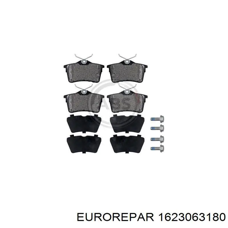 Купить 1623063180 Eurorepar Колодки тормозные задние, дисковые