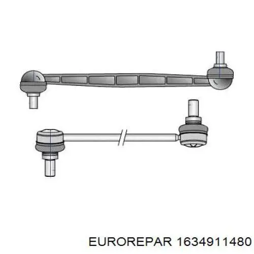Тяга переднего стабилизатора Eurorepar 1634911480 цена, от 11.84 USD