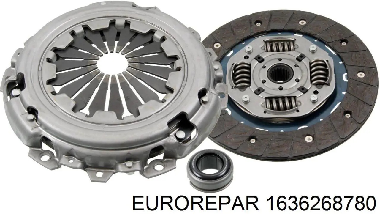 Комплект сцепления (3 части) Eurorepar 1636268780 цена, от 122.13 USD