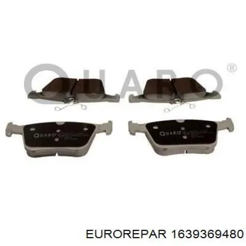 Купить 1639369480 Eurorepar Колодки тормозные задние, дисковые