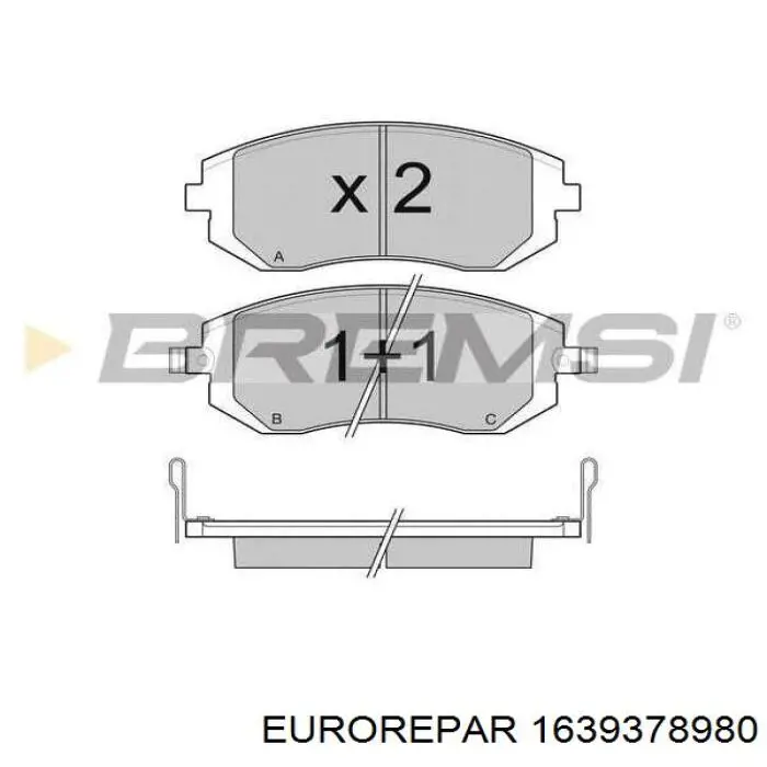 Колодки Eurorepar 1639378980 цена, от 22.97 USD