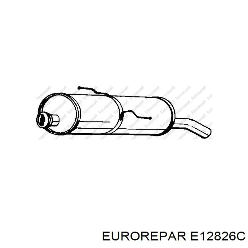 Глушитель, задняя часть E12826C Eurorepar