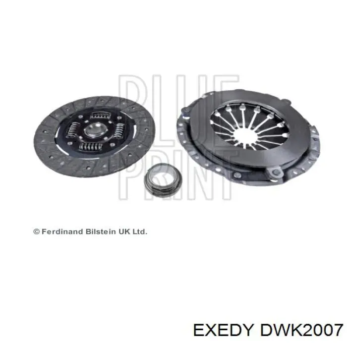 Комплект сцепления (3 части) Exedy DWK2007 цена, от 99.05 USD