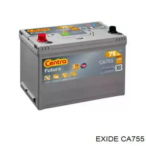 Купить Купить Аккумулятор Exide Емкость 75А/ч Напряжение 12В CA755