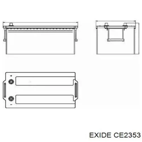 Аккумулятор автомобильный Exide CE2353 цена, от 401.43 USD