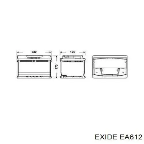 Аккумулятор EA612 Exide